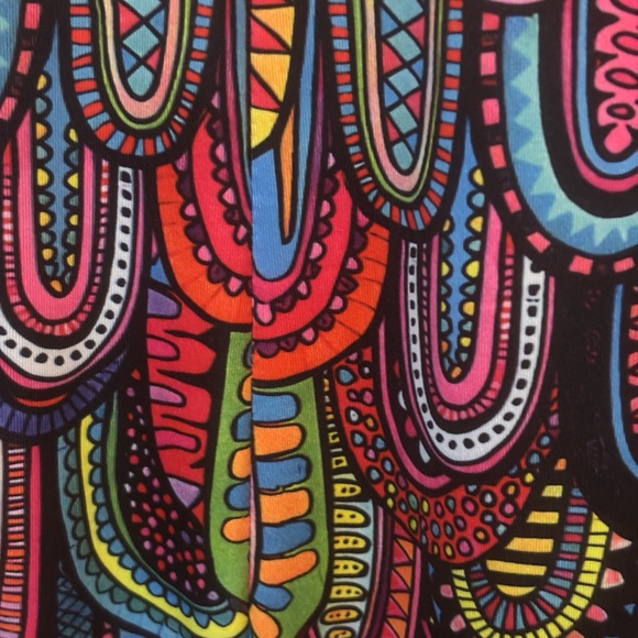 Colorful Printed Jumpsuit Romper - Multicolor Abstract Pattern - Picture 4 of 4